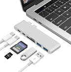 Compatible with Apple , USB Type C Hub to TF SD Card Reader Hub 3.0 Adapter with PD Power USB C Hub Dock