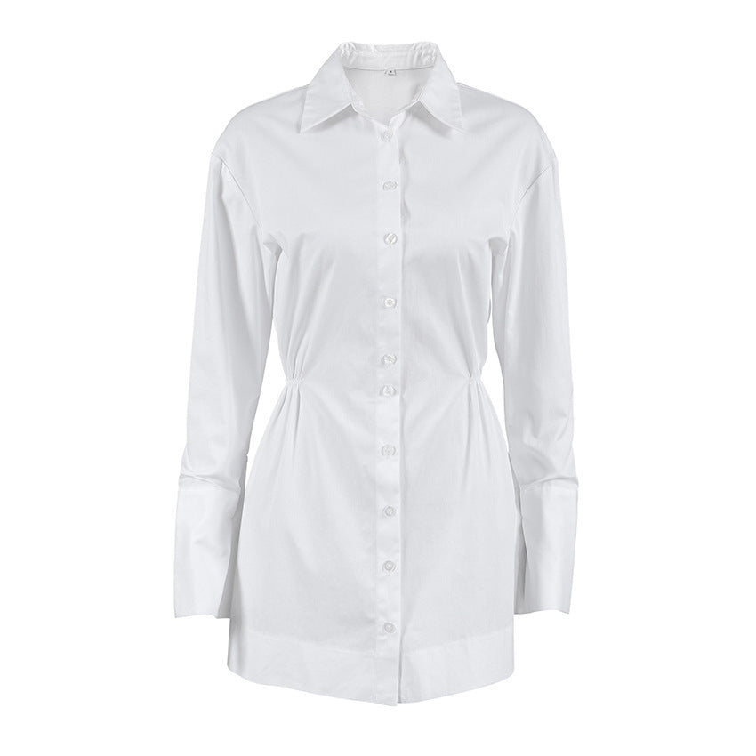 European And American Professional Commute Inner Wear White Shirt Skirt