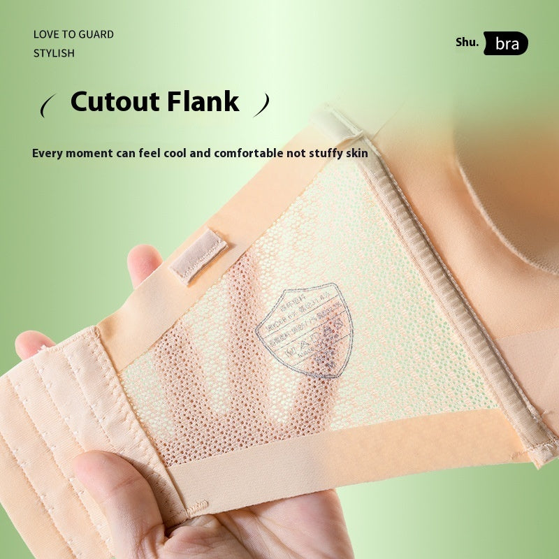 Front Closure Bra Strapless Wireless Push Up Anti-slip Bra