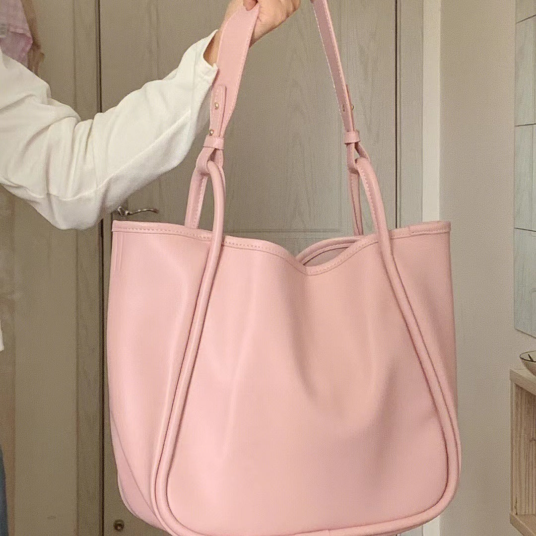 Large Capacity Soft Leather Tote Shoulder Bag Women