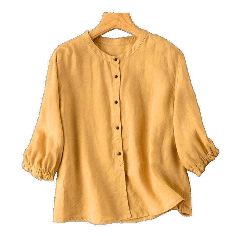 Half Sleeve Artistic Retro Women's Summer New Loose Women's Shirt