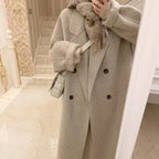 Cotton And Thickening Women's Small Woolen Overcoat