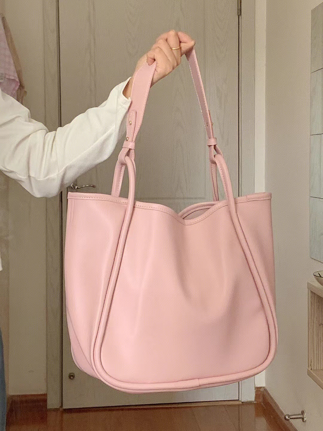 Large Capacity Soft Leather Tote Shoulder Bag Women